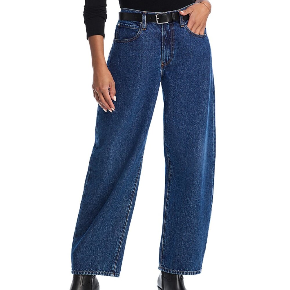 Frame Denim low slung barrel Jeans in Kirk wash